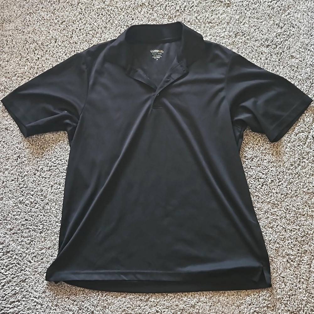 Core 365 men's black short sleeve polo